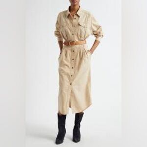 Isabel Marant Étoile Nolwen Belted Denim Shirtdress Sz 42, 10 US